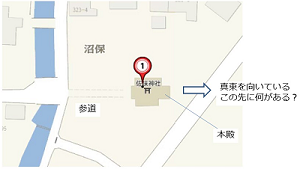 図 佐味神社周辺のの地図