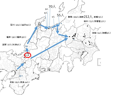 図　伊香郡,余呉の地図